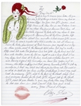 Blaze Starr Autograph Letter Signed With Racy Content About JFK -- ''...J.F.K. said it was harder to win my body than any election he had ever been in...''